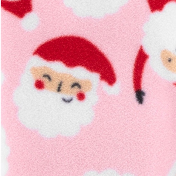 NWT Carter’s Santa Claus Fleece Zip Up Sleep/Play - Picture 2 of 4